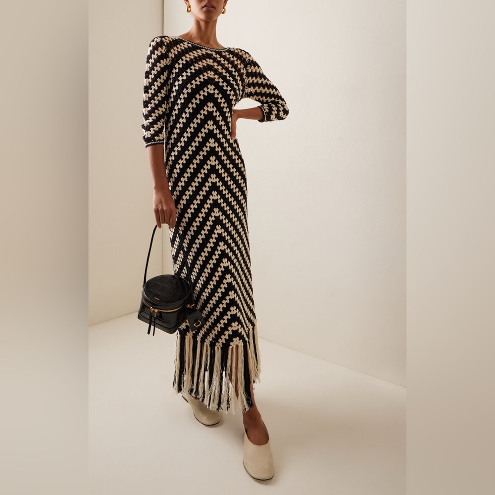 Zimmerman Halliday Hand-Crocheted Cotton Maxi Dress size 4 new with tags